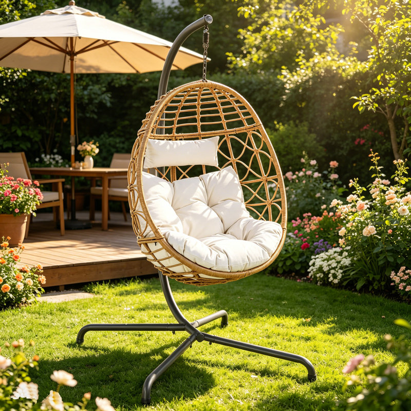 Balancelle avec support Faringham, Beige