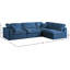 Canapé modulaire en velours réversible de 105 po de large Jocqua-1700588530