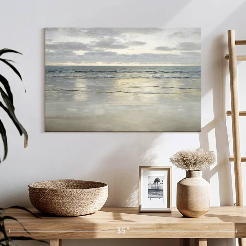 Gillard, soleil sur la mer, H 16 po x l 24 po