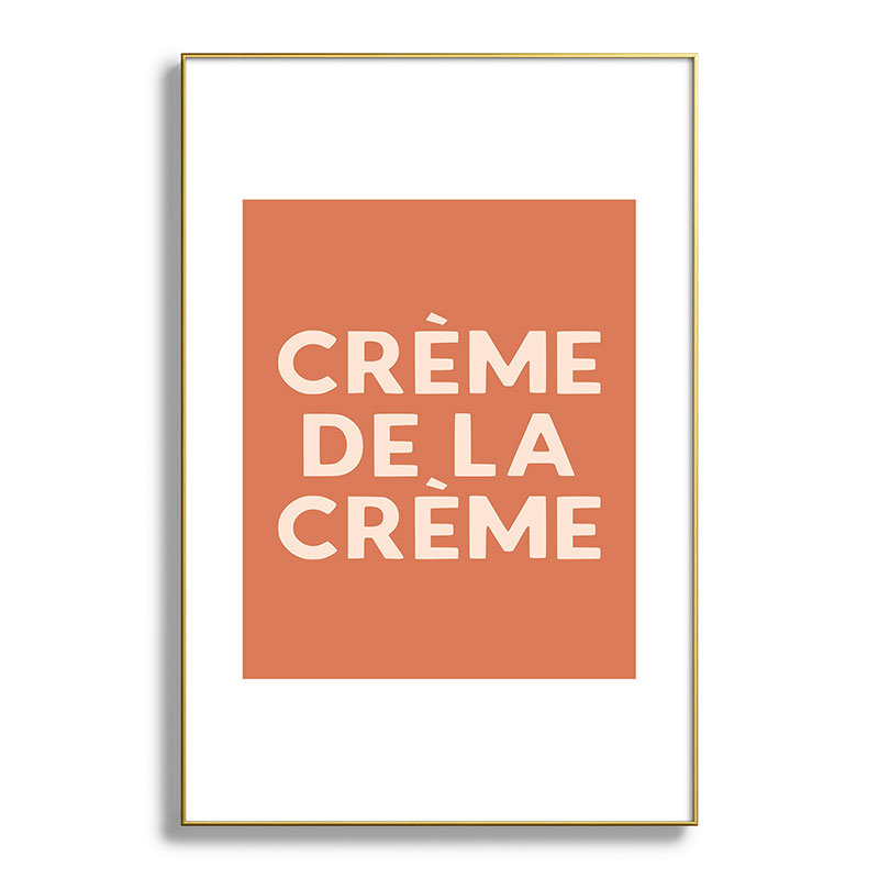 «Lyman Creative Co», reproduction d'art encadrée en métal rétro français, Or, H 36 po x l 24 po