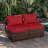 2-Person Armless Outdoor Seating Group With Cushion-1331578624