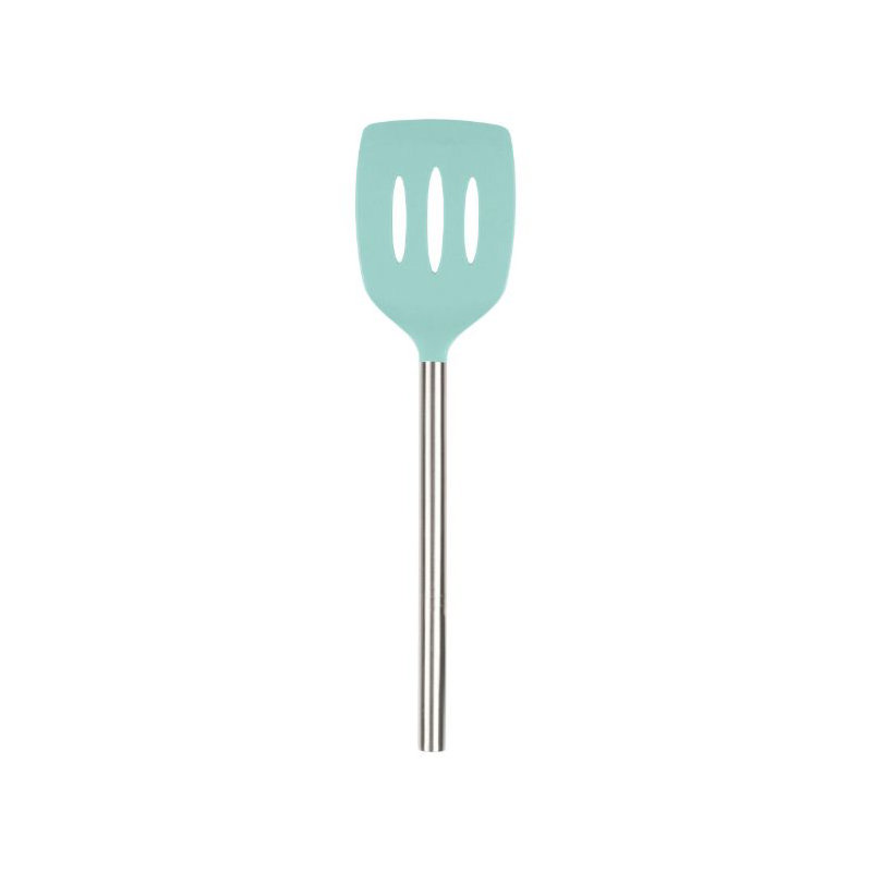 Silicone Slotted Turner - Light Aqua, Light Aqua