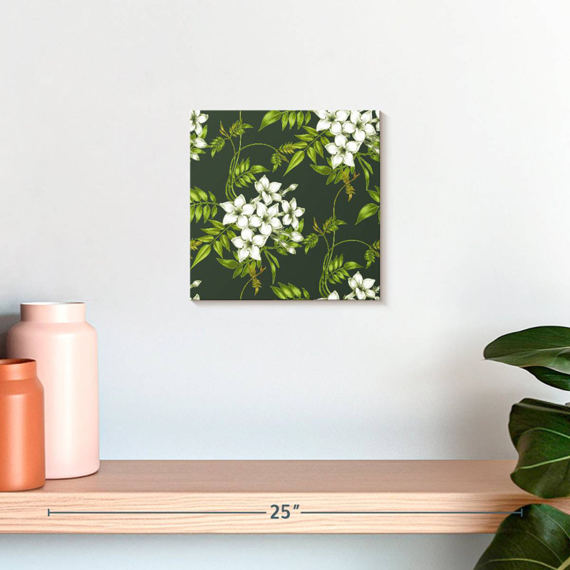 Harnek Jasmine Vines And Flowers, 10" H x 10" W