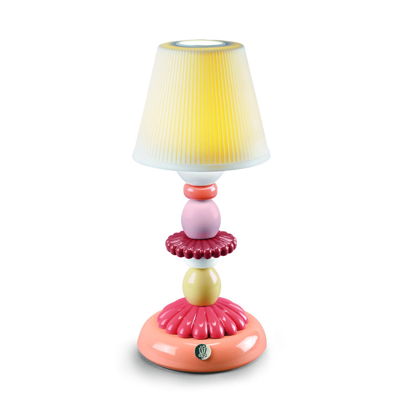 Lotus Firefly 11" Table Lamp, Coral