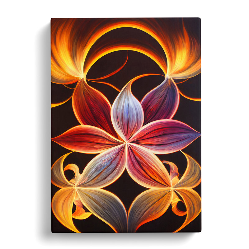 An Eccentric Flower Abstract - Wrapped Canvas, 60cm H x 40cm W x 3cm D