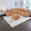 Canapé modulaire confortable, canapé modulaire orange, conception de salon moderne