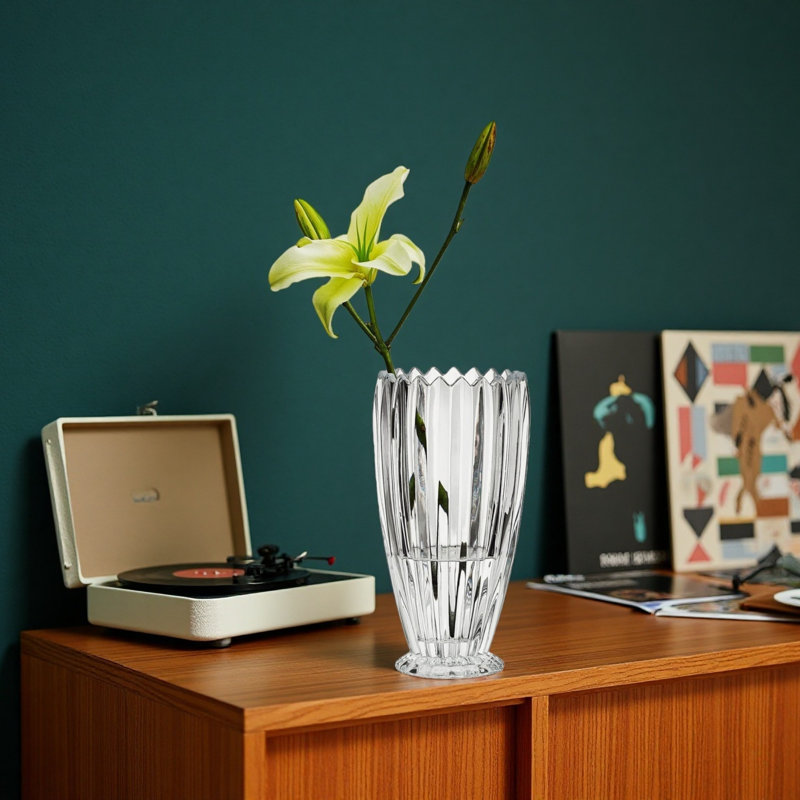 11 vases en cristal 11 pouces