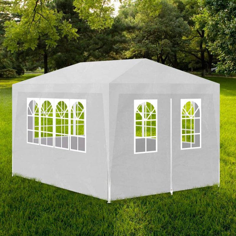 4m x 3m Steel Party Tent, White