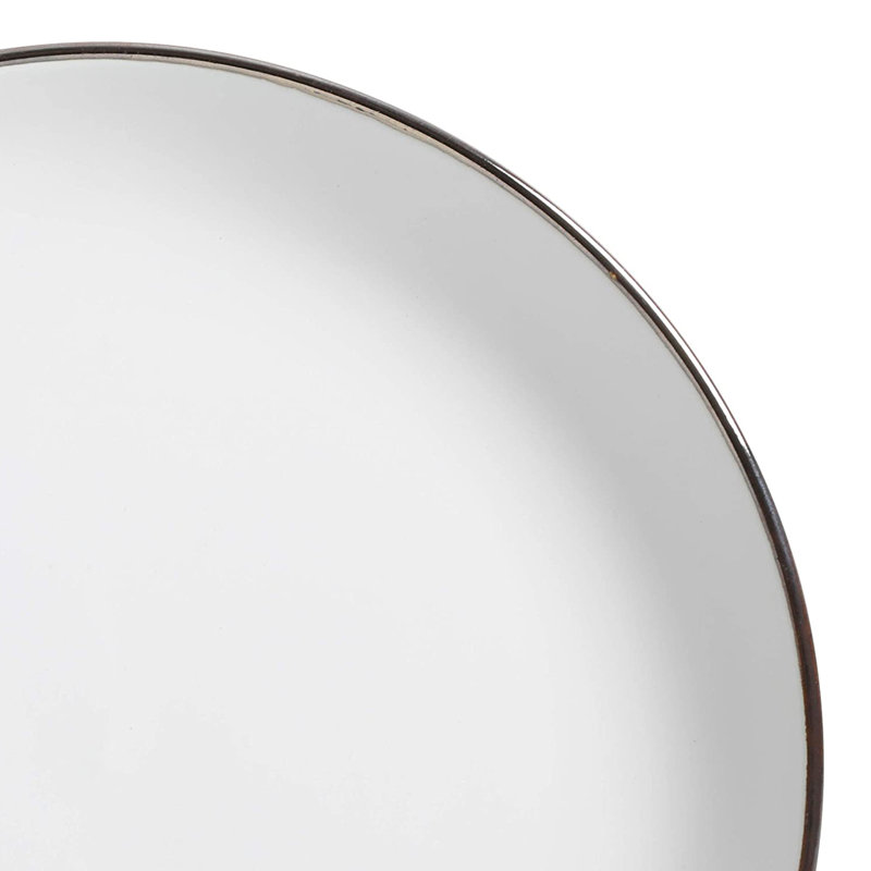 Gibson Home Rockaway Round Stoneware Dinnerware, White