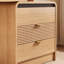 Coiffeuse moderne en bois naturel avec miroir lumineux et station de recharge, coiffeuse à 5 tiroirs grande capacité-340160565