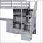 Lit mezzanine simple avec bureau en L et tiroirs