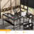 Afjol 47'' L Shaped Desk with Magic Power Outlets, USB Charging Ports and Storage Shelves-826869618