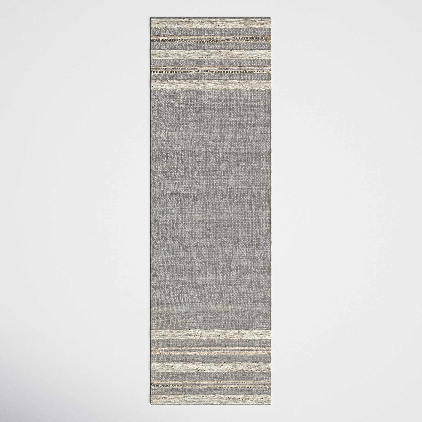 Bowry Handmade Gray Rug, Runner 2'6" x 8'