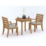 4 Seats 5 Pcs Grade-A Teak Wood Dining Set: 36" Round Table And 4 Atnas  Arm Chairs #11AT0704