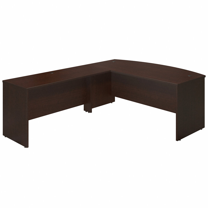 Bureau en forme de L 72 "x P 36" avec retour 60 W Series C Elite, Cerise moka