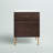Elegant Linaris 18'' W Nightstand – Mid-Century Modern Rustic 2-Drawer Wood Table with Gold Handles-116176191