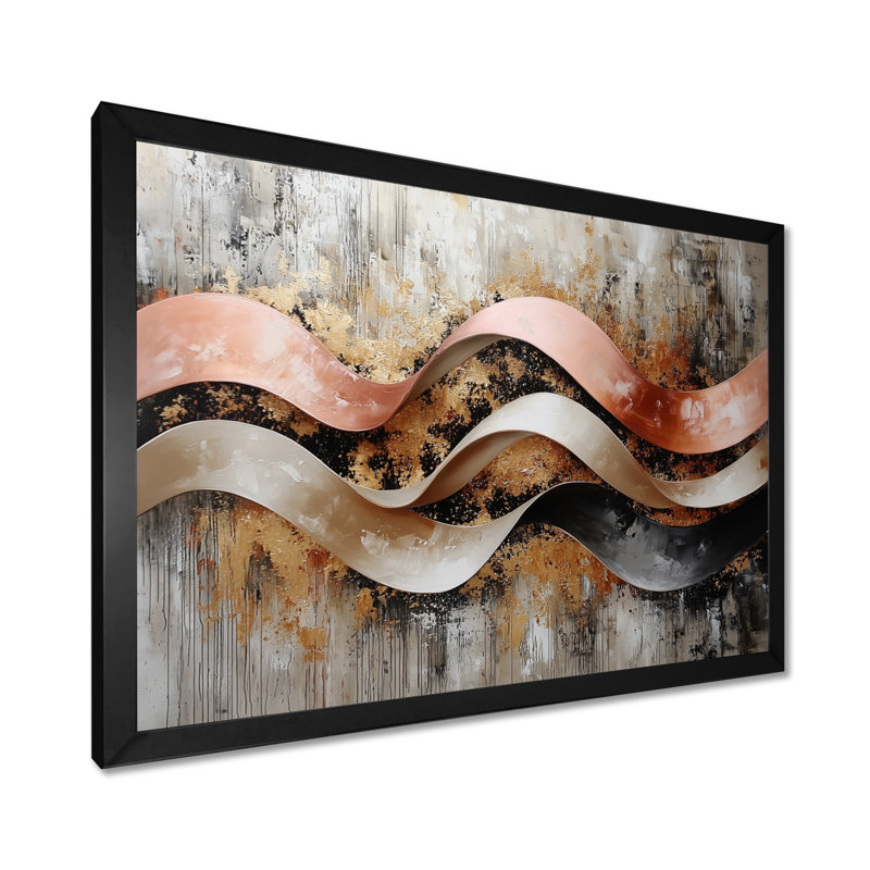 Nwamaka - Abstract Wall Art, Single Picture Framed Print, 30" H x 40" W, Black