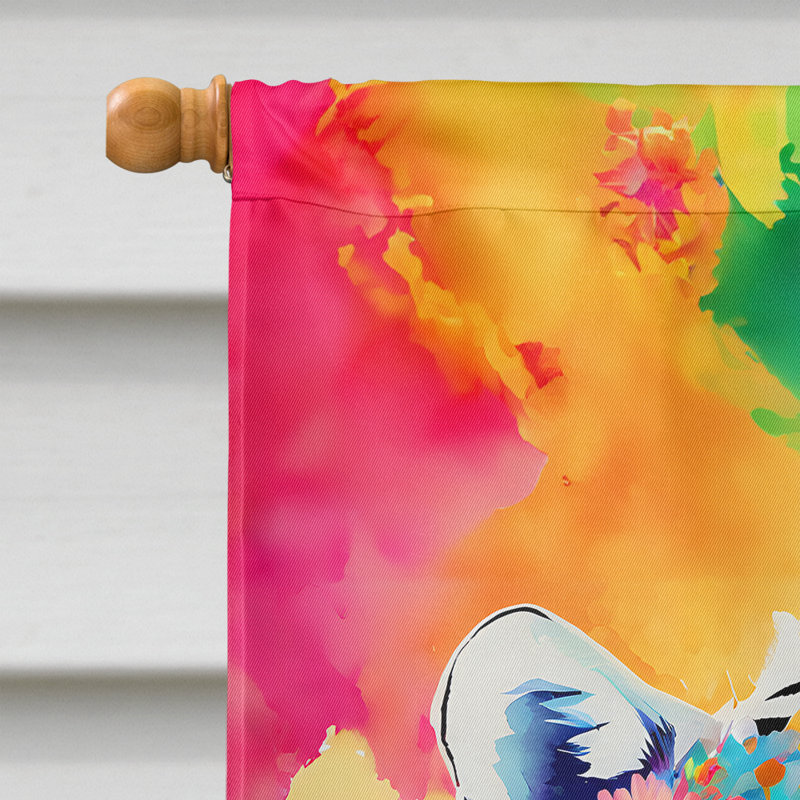 Drapeau de maison de tigre blanc hippie