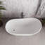 Baignoire autoportante blanche lustrée 55 "avec drain interne Streamline-108964771