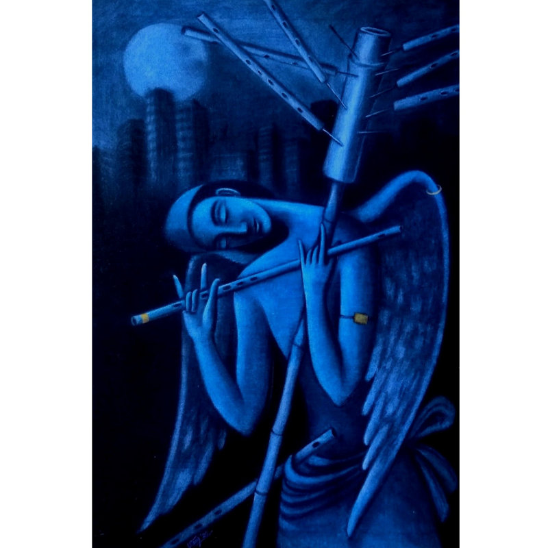 Dream Dream | Technique mixte sur toile | Uttam Bhattacharya