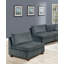 Ensemble de canapé modulaire en chenille gris modulaire 7 pièces