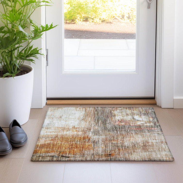 Machine Washable Indoor/Outdoor Chayden ACN1095 Copper Rug