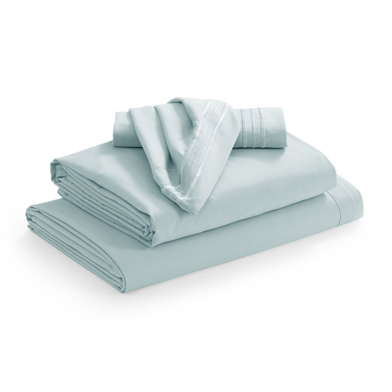  Ensemble de draps hypoallergéniques à double brossage 1800 Series, Bleu clair aqua