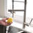 Spot Brushed Nickel Kitchen Sink Faucet With Pull Down Spout And Pre-Rinse Function High Arc Spring Brass Body In-515093291