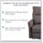 270° Power Swivel Rocker Recliner Chair, Electric Glider Reclining Sofa with USB Ports-1327723199