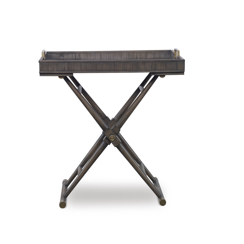 Caribe Solid Wood End Table, Mink Gray