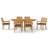 Outdoor 6-person Solid Wood Dining Set With Cushions-133223893