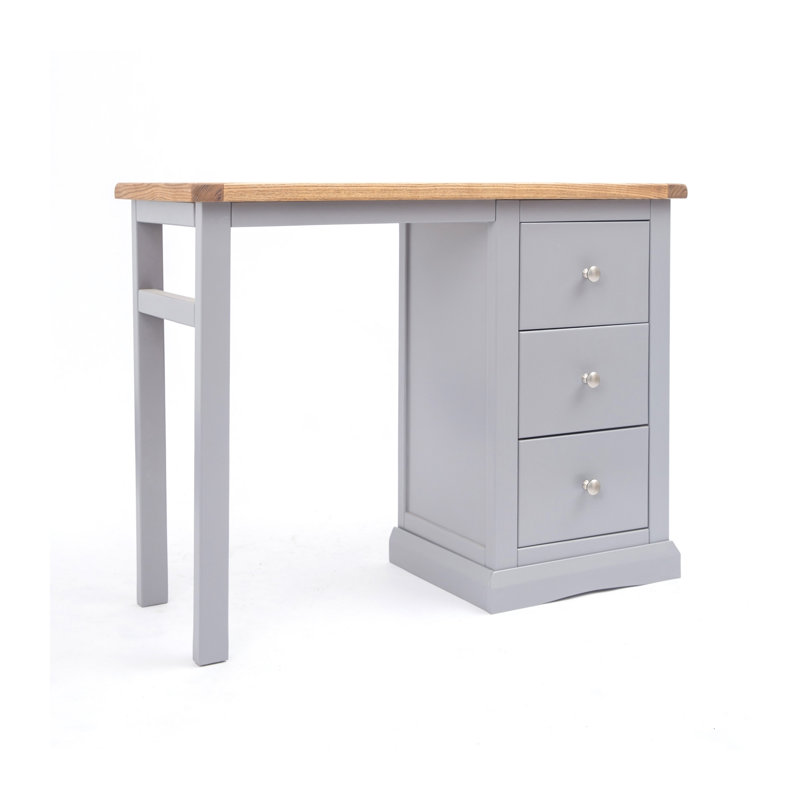 Miesville Writing Desk, Grey/Chrome