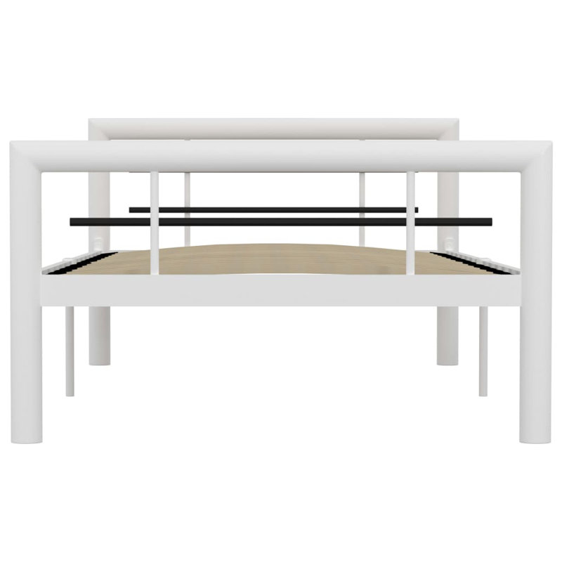 Andelina Open-Frame Bed, 140 x 200 cm, white and black