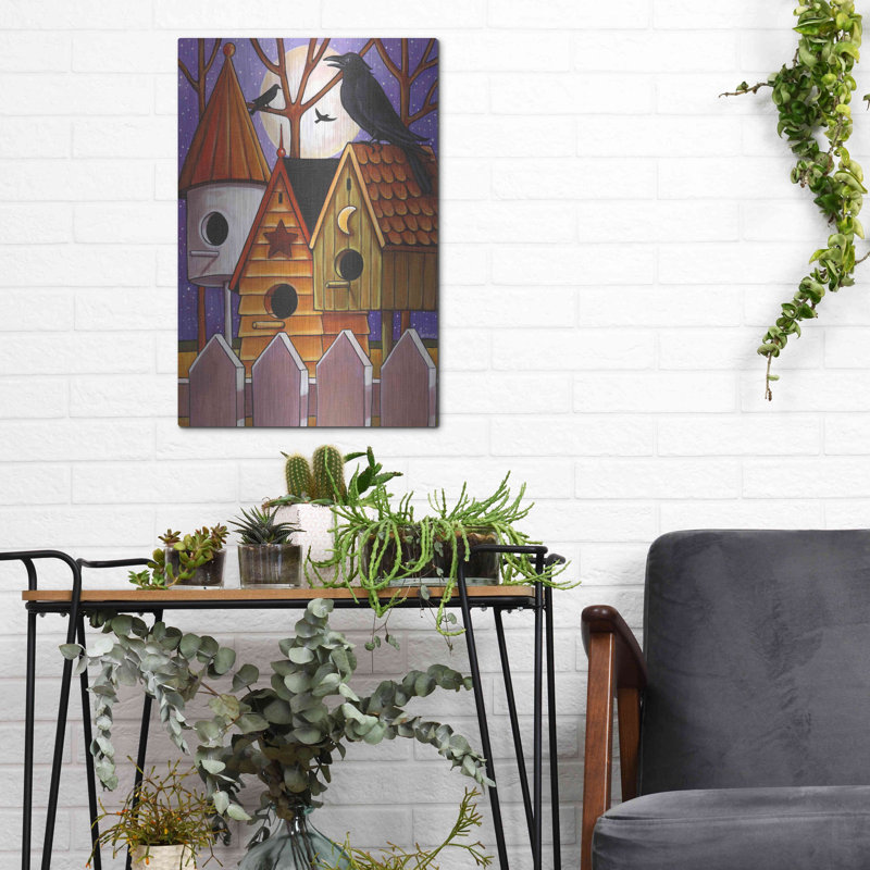 "Moon Crows House" par Cathy Horvath, H 16 po x l 12 po
