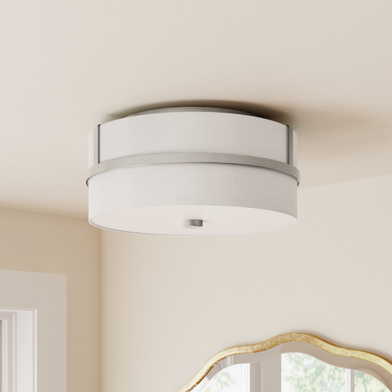 Pascaline 2 - Light 13" Flush Mount in Brushed Nickel, Brushed Nickel