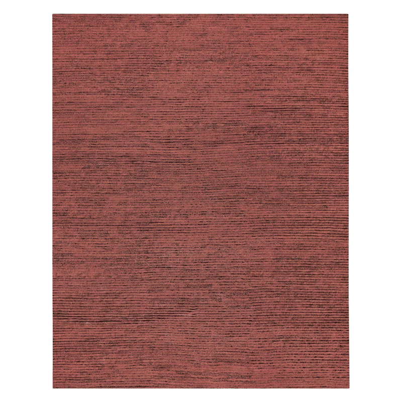 Hidden Path Striped Area Rug in Black/Orange/Red, Rectangle 2' x 3'