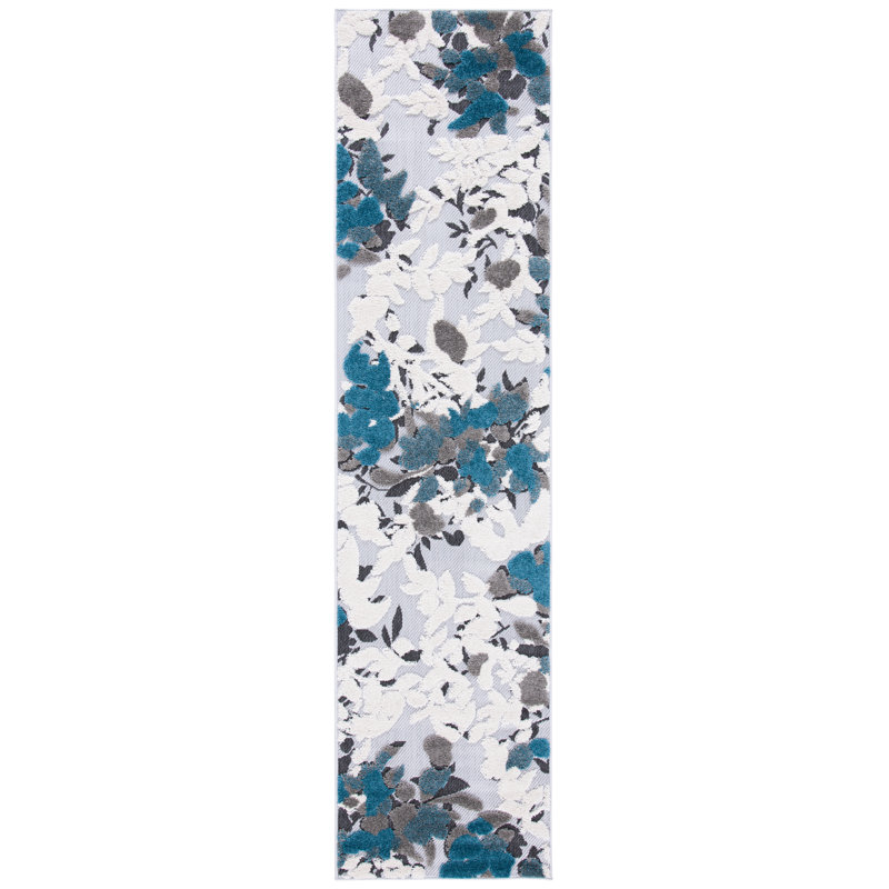 Latifah Performance Floral Rug, Runner 2'2" X 9'