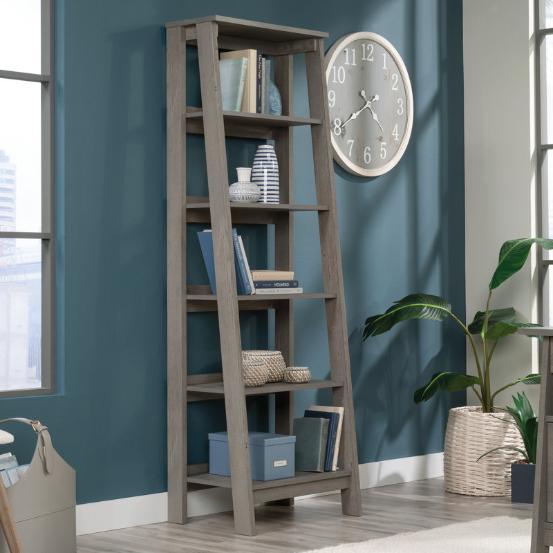 Lionello Bookcase, (5 Shelves) 71" H x 23" W x 16" D, Mystic Oak