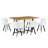 Space-saving Dining Table Sets With Storage, Modern Mdf And Metal