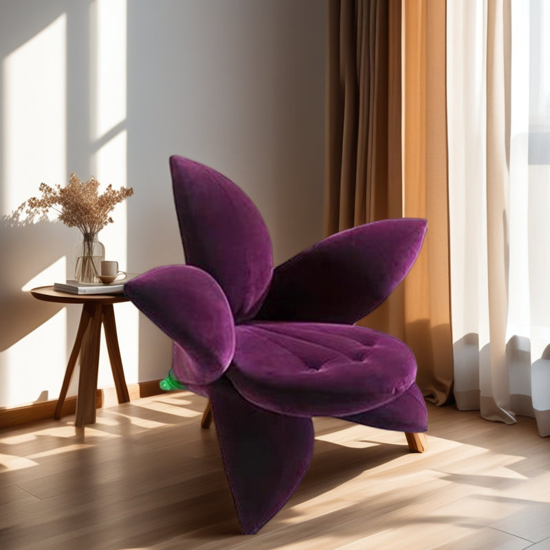 Luxury Creative Flower-shaped Leisure Chair., Purple