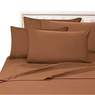Ensemble de draps 4 pièces en microfibre brossée à densité de tissage 1500 avec 4 taies d'oreiller