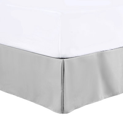 16" Bed Skirt Easy Fit Tailored Drop Pleated Microfiber Skirts
