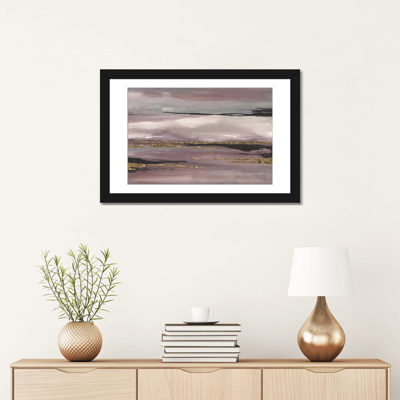 «Gilded Storm III», reproduction d'art sur toile, H 16 po x l 24 po x P 1 po, Papier d'art encadré noir, Blanc