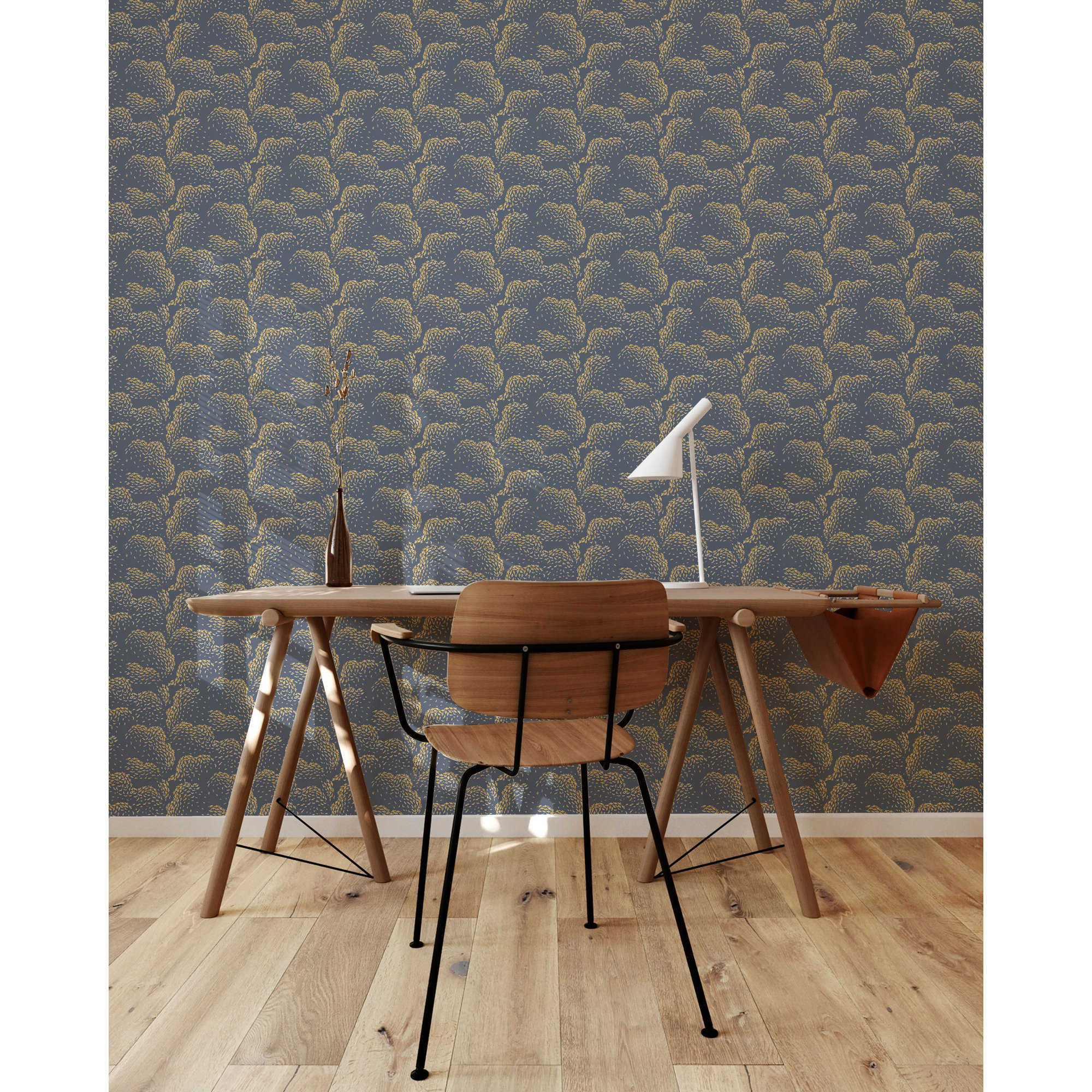 Revel Mid-Century Abstract Peel & Stick Wallpaper, Self-adhesive, Dusty Purple