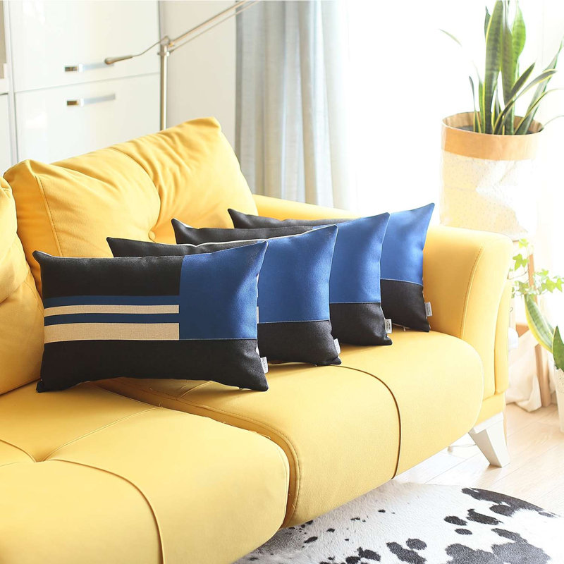 Housse de coussin rectangulaire, Bleu
