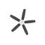 Ventilateur de plafond d'intérieur noir mat Pueblo 52 pouces avec lumière DEL et télécommande