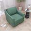 Fauteuil pivotant en lin et coton