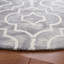 Tapis gris / ivoire en laine touffeté à la main à motif géométrique Berman-16766493