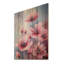 Alameen, prairie bleue et rose sur bois-734338581