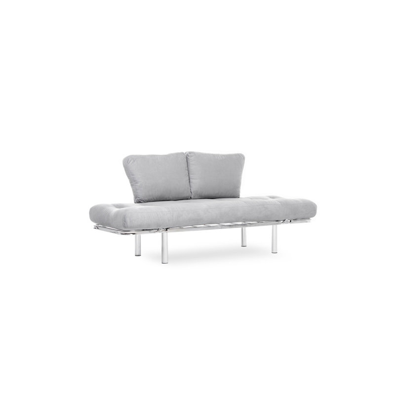 61'' Upholstered Convertible Sofa, Grey